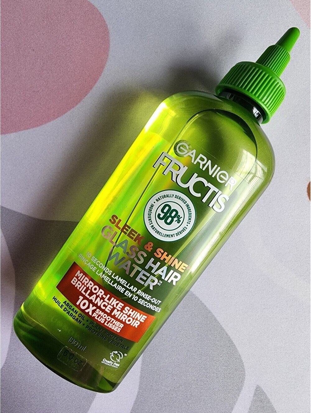 Garnier Fructis Sleek & Shine Glass Hair Water Argan Oil Plant Protein 6 Oz